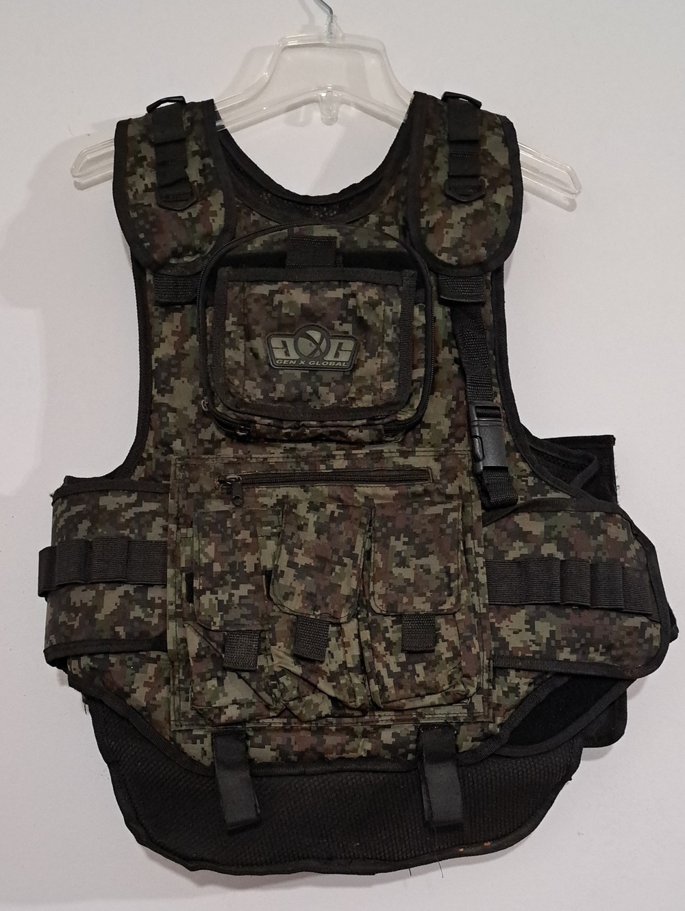 GXG Tactical Vest Paintball Chest Protector Pod Pack Tank Pouch Camo